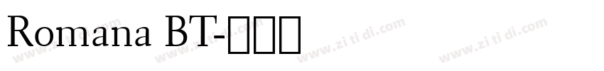 Romana BT字体转换